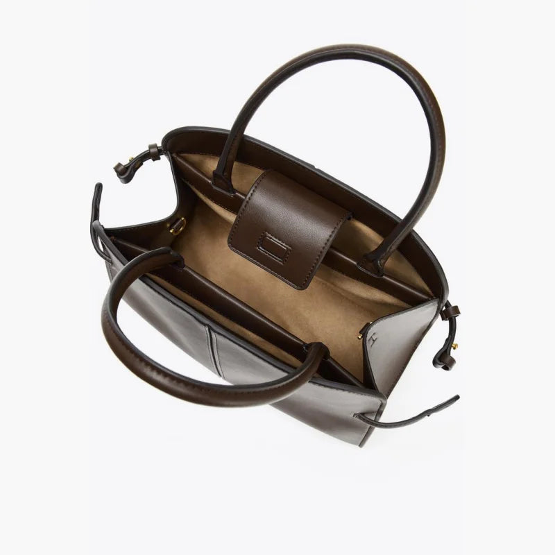 Stylish Black Women's Tote Bag with Crossbody Strap for Everyday Use 3