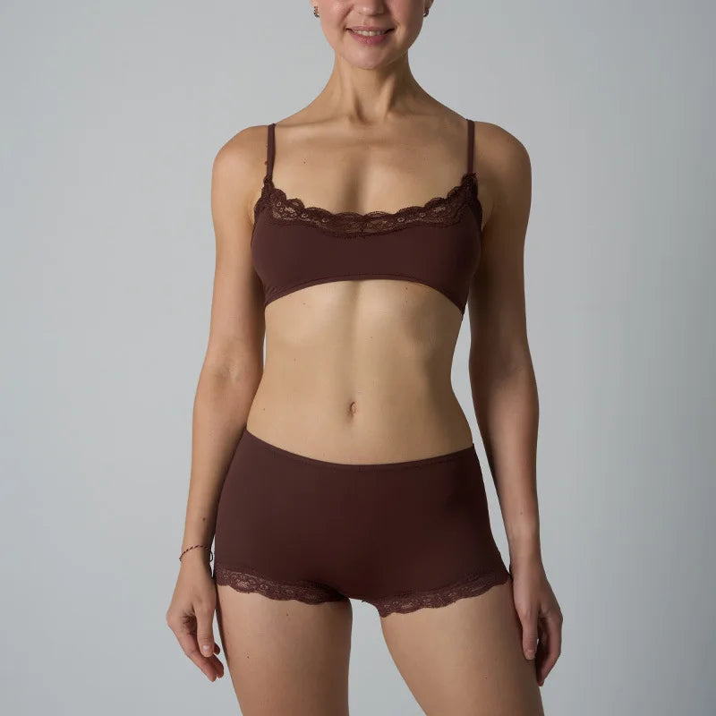 Women's Loungewear Pajama Set - Pink Lace Strap Tank Top & Comfortable Shorts for Women 6