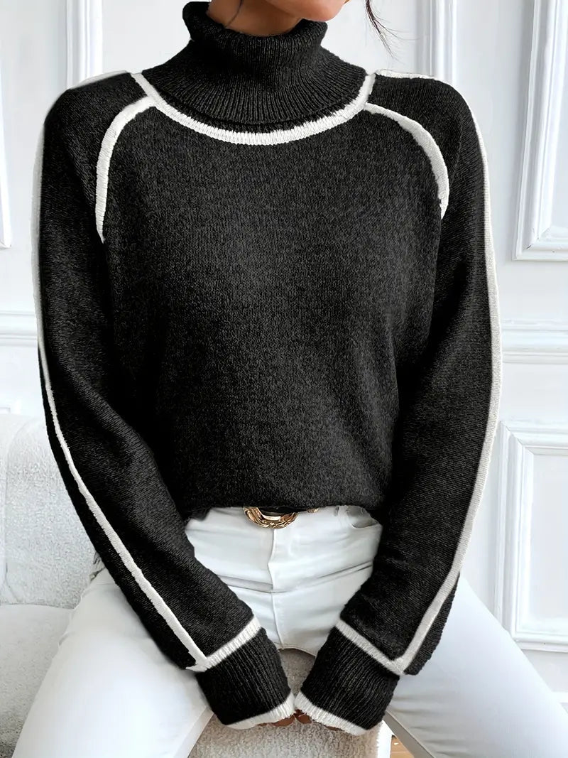 Womens Black Turtleneck Sweater - Stylish & Comfortable for All Occasions 8