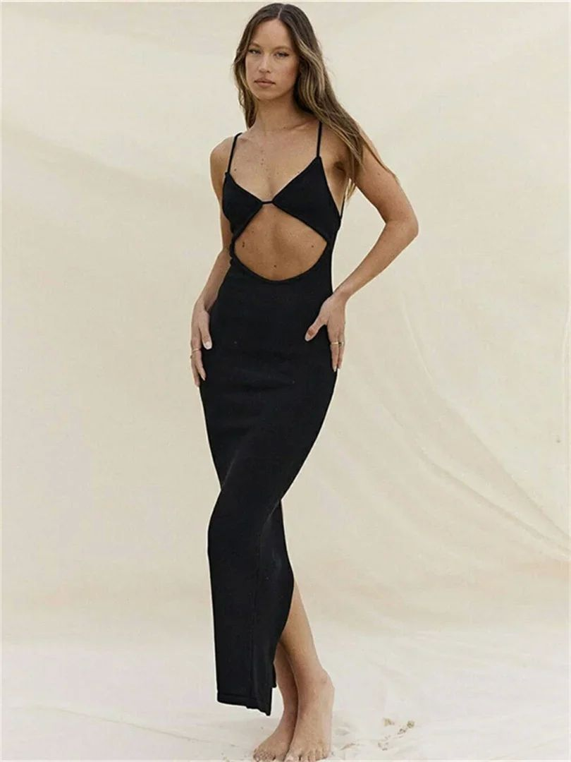 Zoe Cutout Waist Two-Piece Maxi Dress