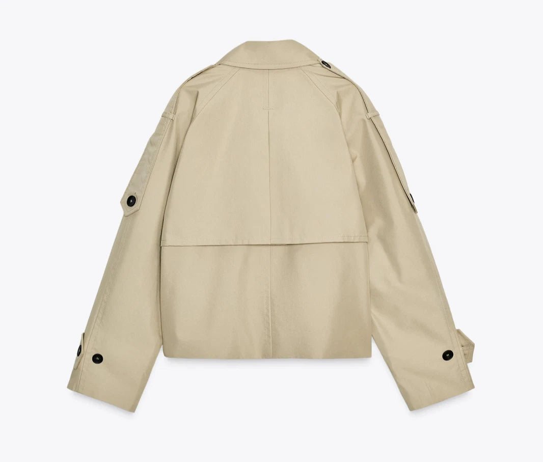SOERA Dhelia Short Trench Coat - Coats & Jackets - 1005007713699485-;DF1763050842442871022 Beige S