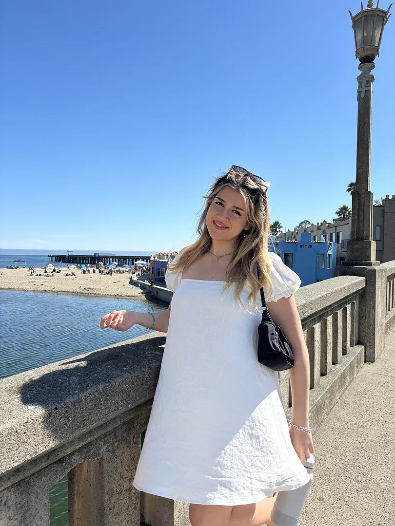 SOERA Christina Puff Sleeve Mini Dress