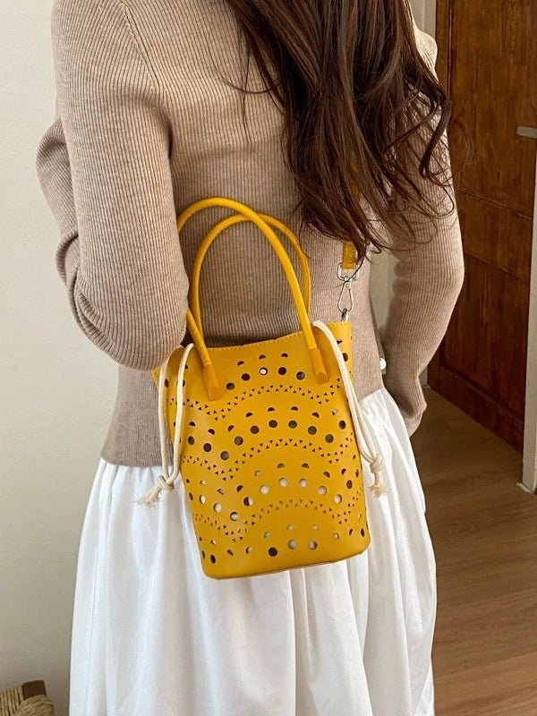 SOERA Margot Hollow-Out Bucket Bag - Bag - SOERA-067267-DEF-OS-97124 Yellow