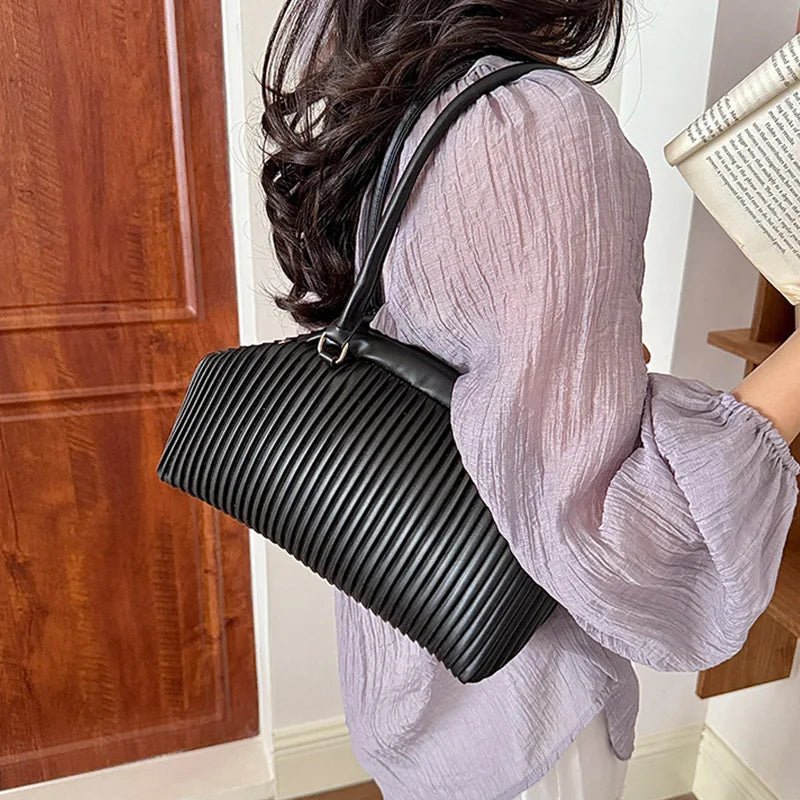 SOERA Mariana Pleated Shoulder Bag - Bag - SOERA-677379-DEF-OS-04615 Coffee