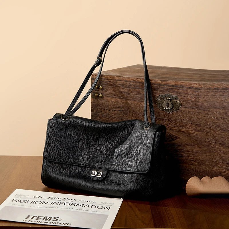 SOERA Miriam Elephant Cowhide Crossbody - Bag - SOERA-999619-DEF-OS-09700 Black