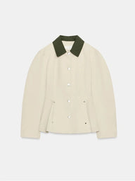 Veste Emily à col contrasté et bas peplum