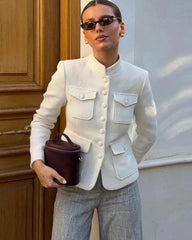 Fiona Blazer col montant poches à rabat