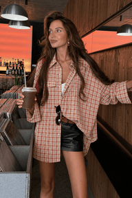 Carmen Chemise Oversize à Carreaux