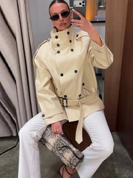 Amanda Stand Collar Trench Coat