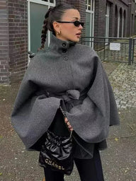 Annie Belted Cape Jacket