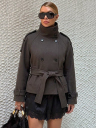 Manteau Esther croisé ceinturé