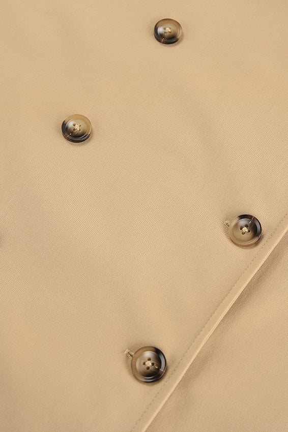 SOERA Melissa Classic Double Breasted Trench Coat - Coat - SOERA-332035-KHA-L-23395 Beige L