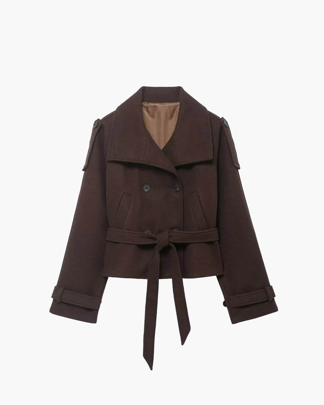 SOERA Sarah High Collared Coat - Coat - SOERA-559107-DEF-OS-87302 Brown S
