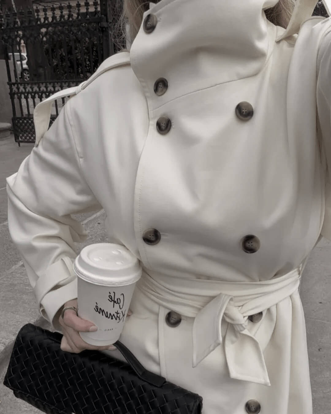 SOERA Sarah High Neck Belted Trench Coat - Coat - SOERA-753027-IMA-M-44899 Cream M