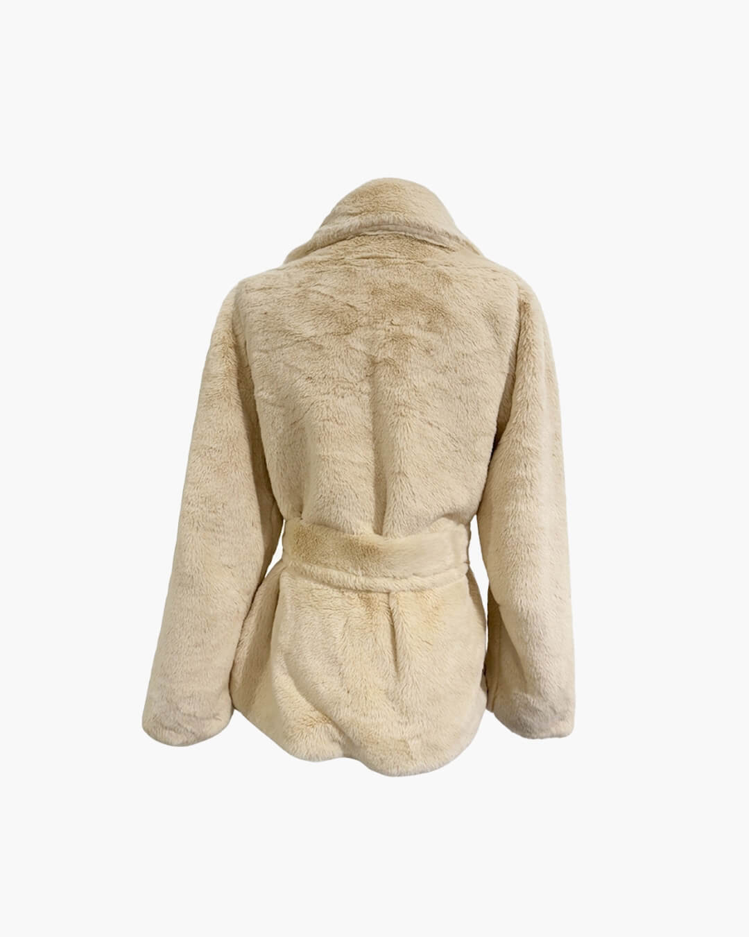SOERA Farrah Faux Fur Coat with Belt - Coats & Jackets -  Beige L