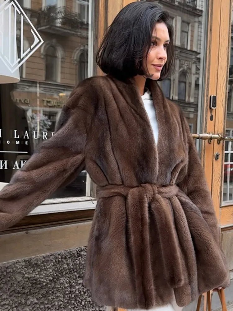 SOERA Hazel Belted Faux Fur Jacket - Coats & Jackets - 3256810152833140-;GH1765284569716361313 M