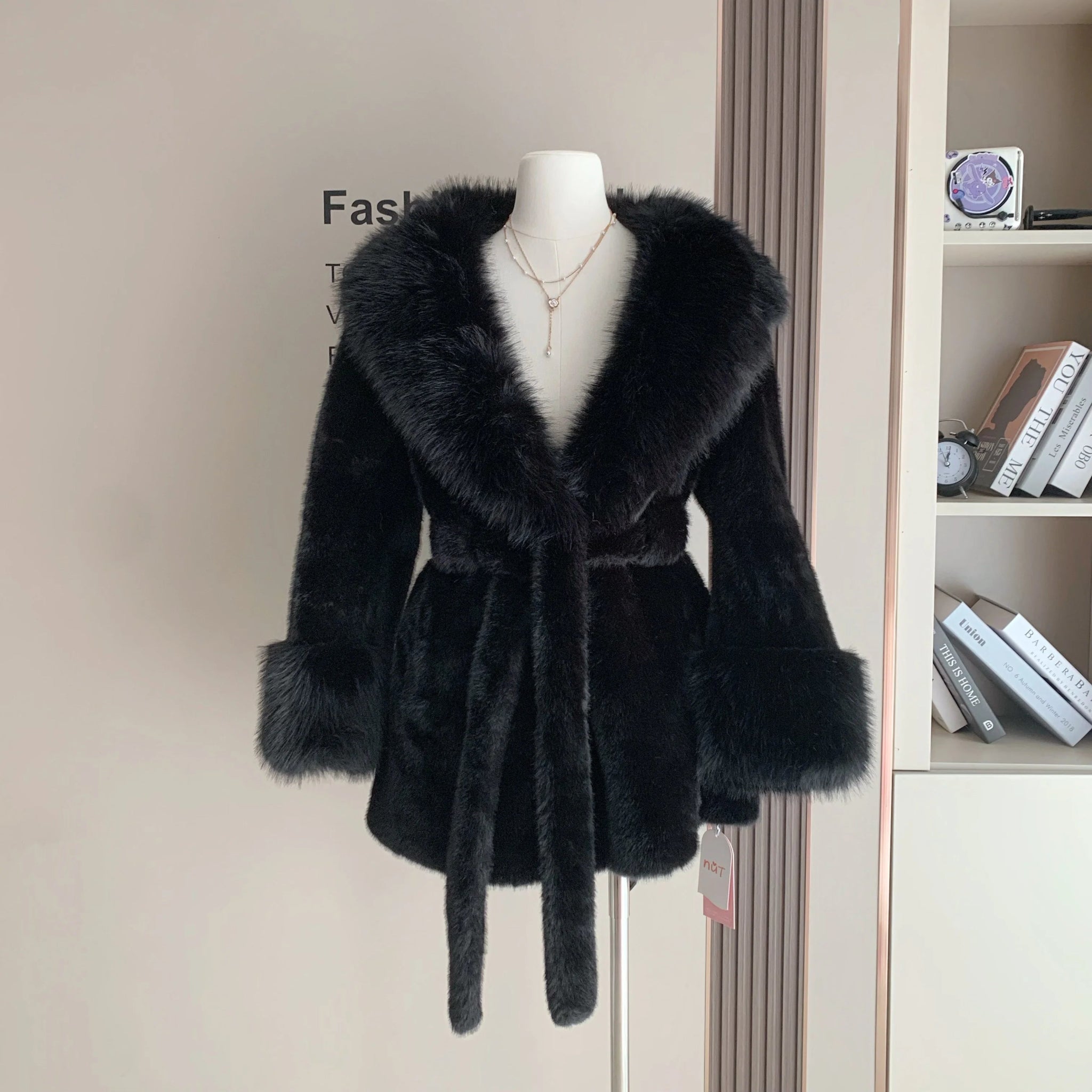 SOERA Jessa Faux Fur Trim Coat - Coats & Jackets -  Black M