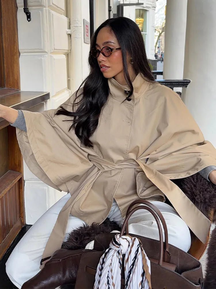 SOERA Kimberly Cape-Style Belted Coat - Coats & Jackets - 1005011810305980-;ib1775503354933140563 S