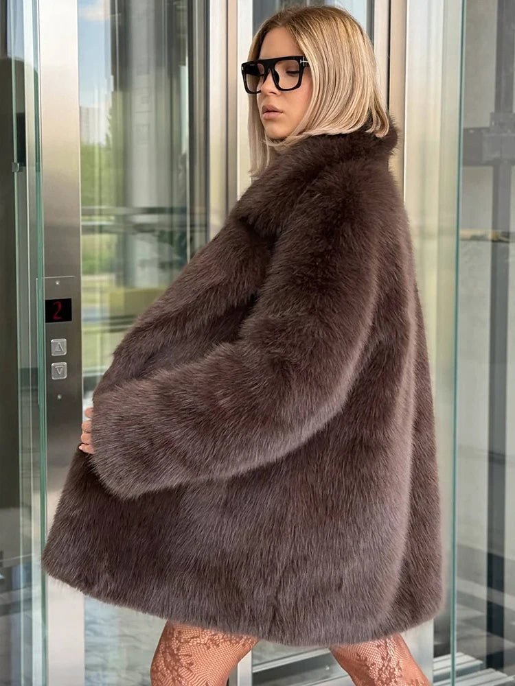 SOERA Lena Oversized Faux Fur Coat - Coats & Jackets - 3256810183956552-;MN1766488746367318162 S