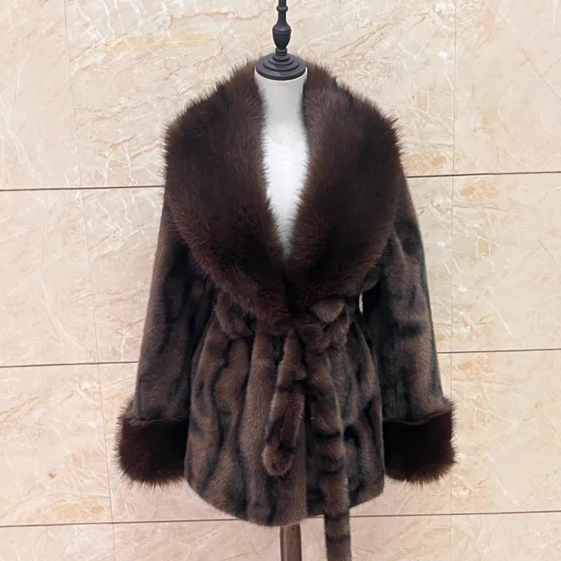 SOERA Louise Faux Fur Coat - Coats & Jackets -  M Coffee
