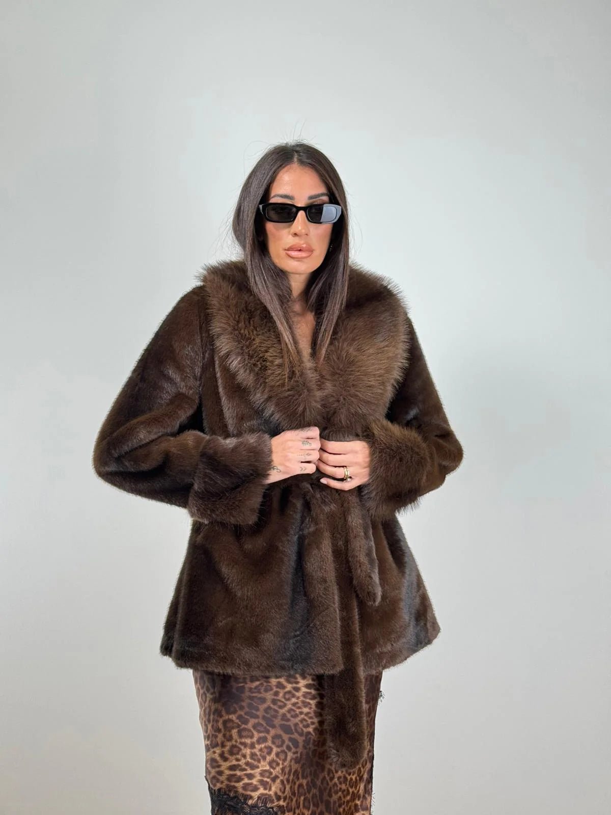 SOERA Louise Faux Fur Coat - Coats & Jackets -  M Coffee