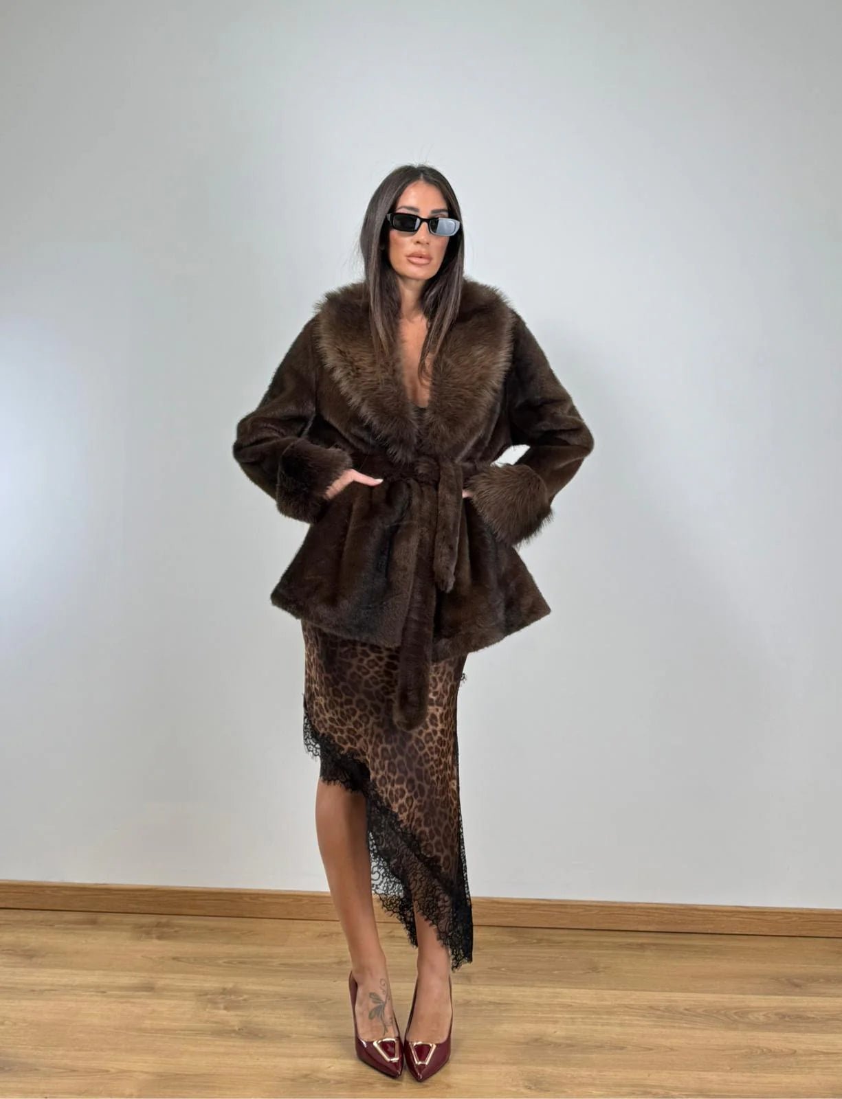 SOERA Louise Faux Fur Coat - Coats & Jackets -  M Coffee