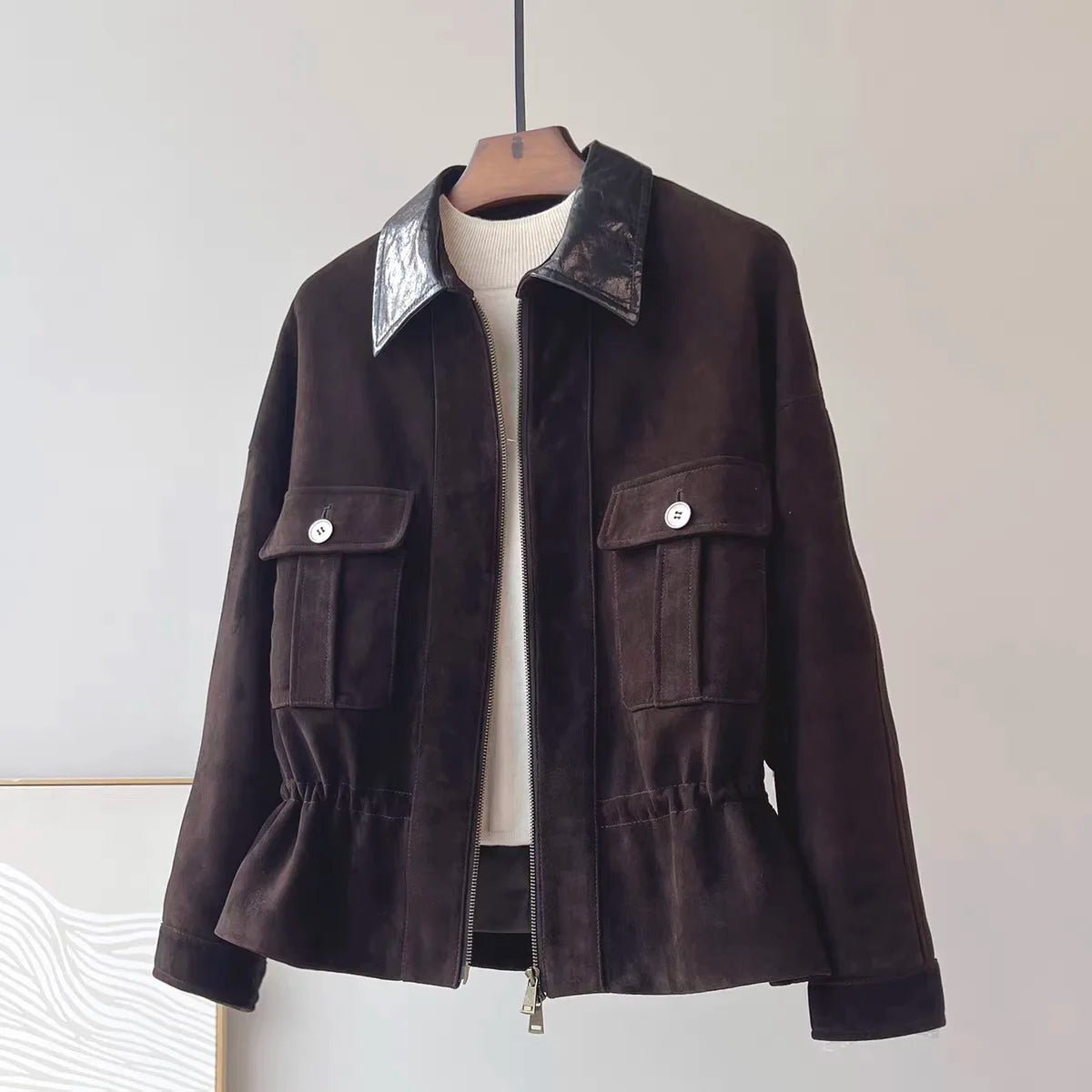 SOERA Sharmaine Slim Fit Suede Jacket - Coats & Jackets -  Brown S