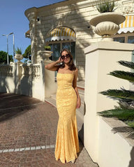 Robe maxi sirène Bianca à laçage dans le dos