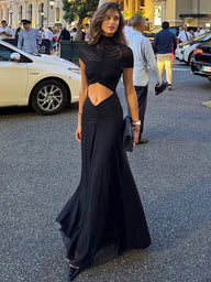 Robe maxi moulante froncée Miranda