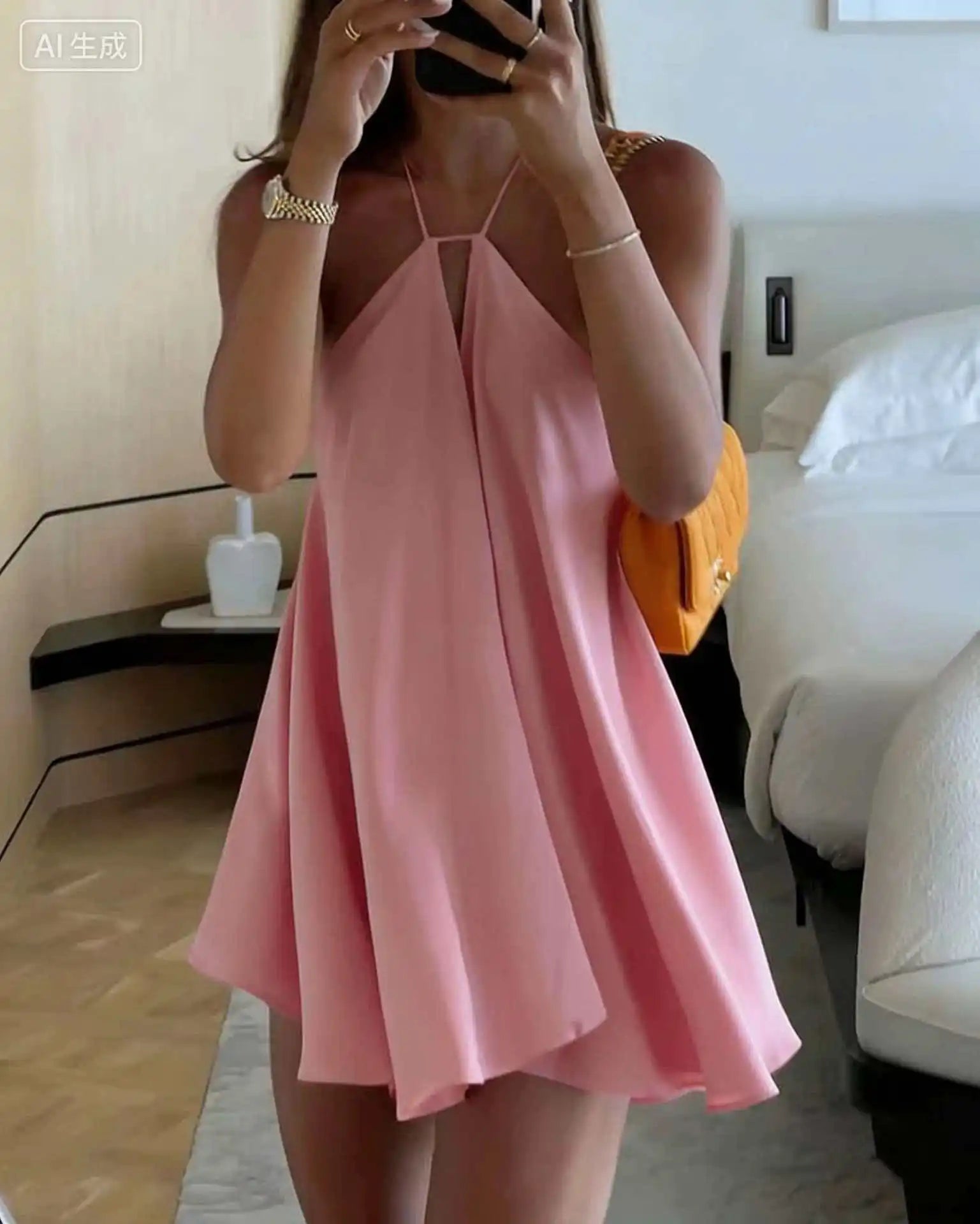 SOERA Zinnia Off - Shoulder Hollow Out Summer Dress - Dress -  Pink S