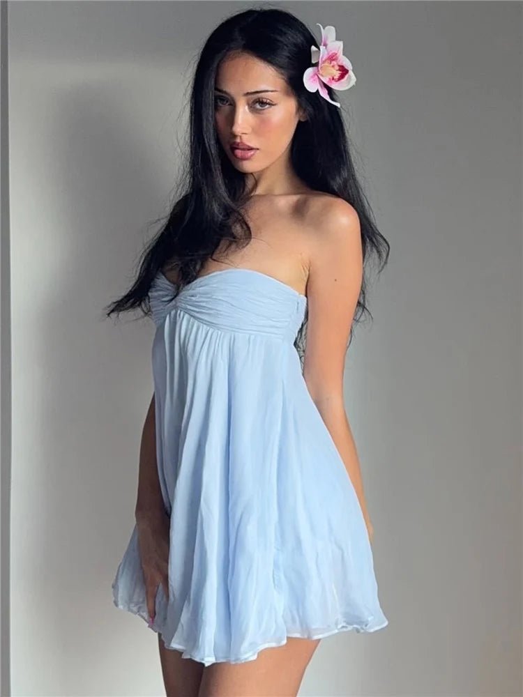 Robe courte moulante Bianca sans bretelles