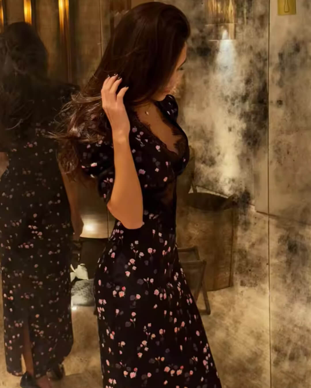 SOERA Diana Puff Sleeve Lace Dress - Dresses -  Navy Blue S