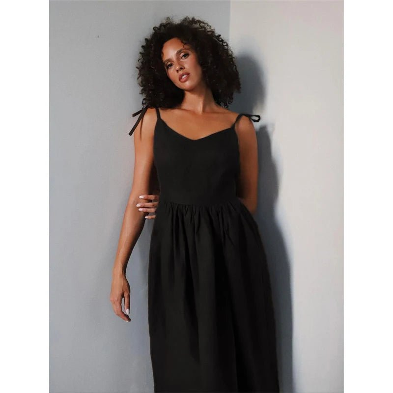 SOERA Elisabeta Backless Tie-Strap Midi Dress - Dresses -  Green S