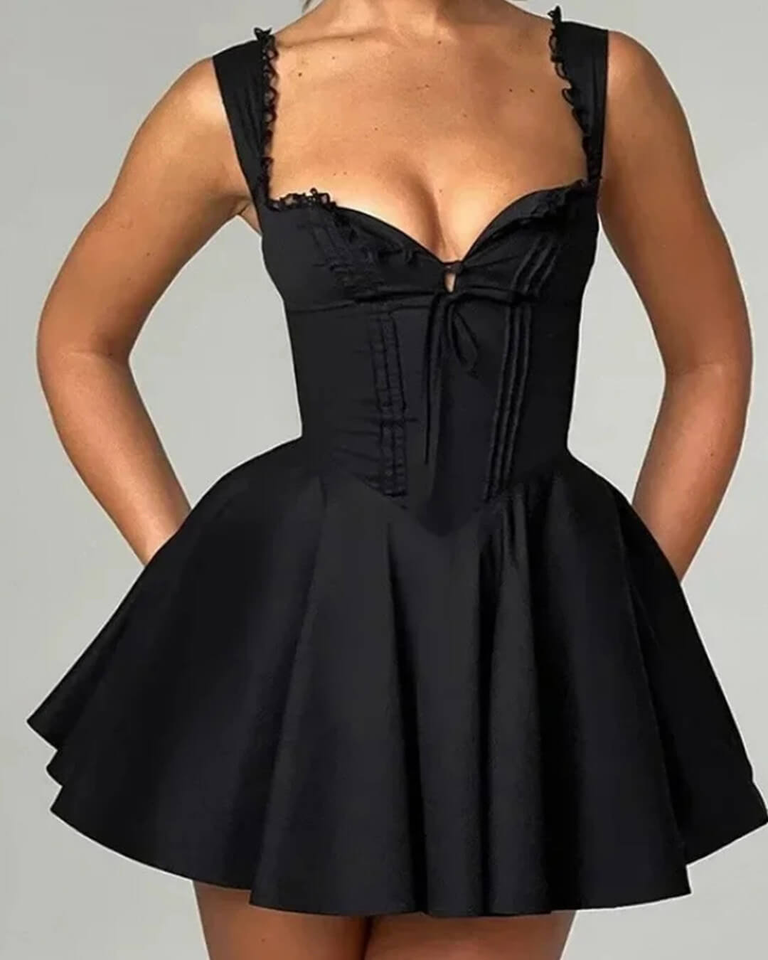 SOERA Francine Sleeveless Mini Dress - Dresses - 1005008153154786-;Ta1770793336516416846 Black S