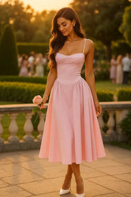 Robe midi d'invitée de mariage Isabelle