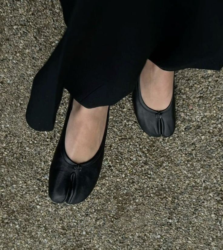 SOERA Elizabeth Split Toe Ballet Flats - Flats - 1005007476907322-;uz1770721238662196294 Black 35