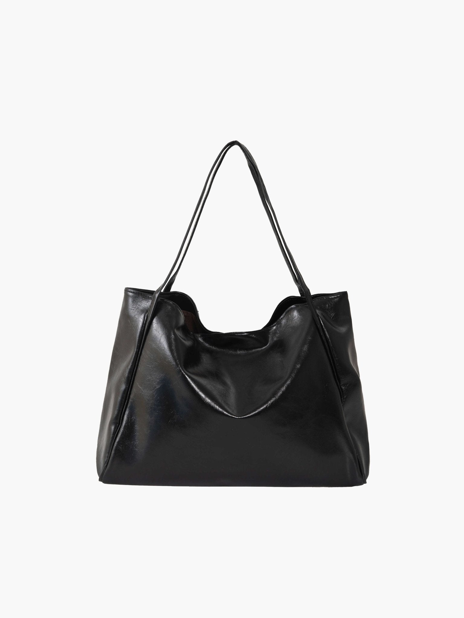 SOERA Diane Shopper Bag - Handbags - Soera-Diane-Faux-Leather-Bag-Burgundy-Black Black Regular