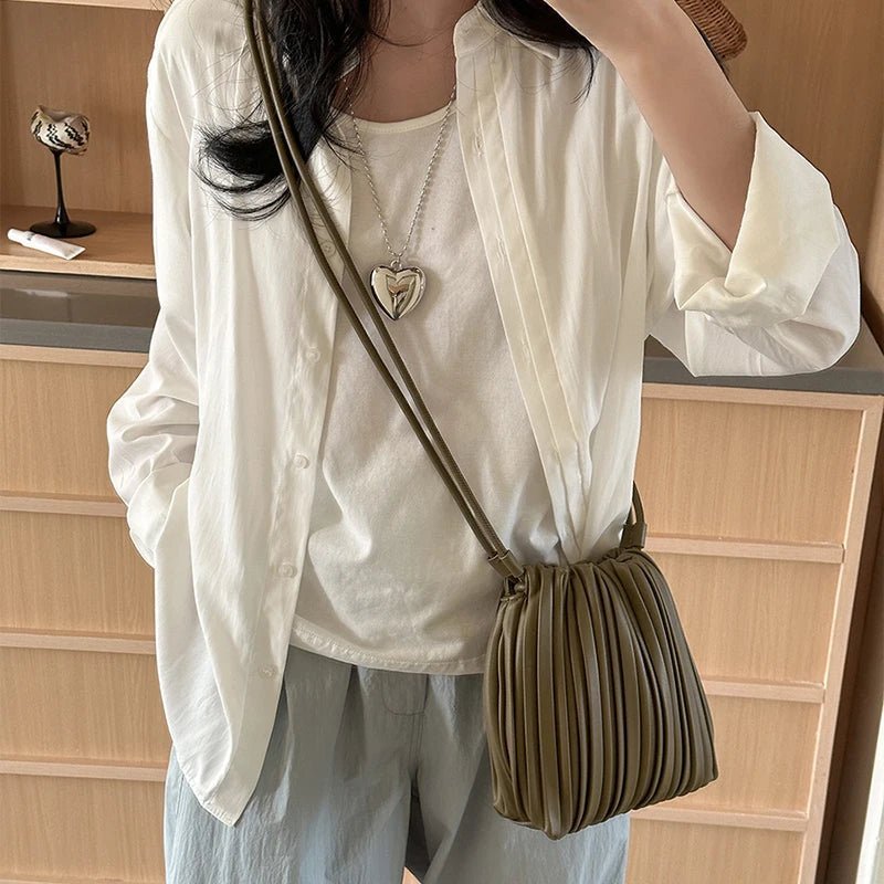 Mini sac bandoulière Bianca plissé