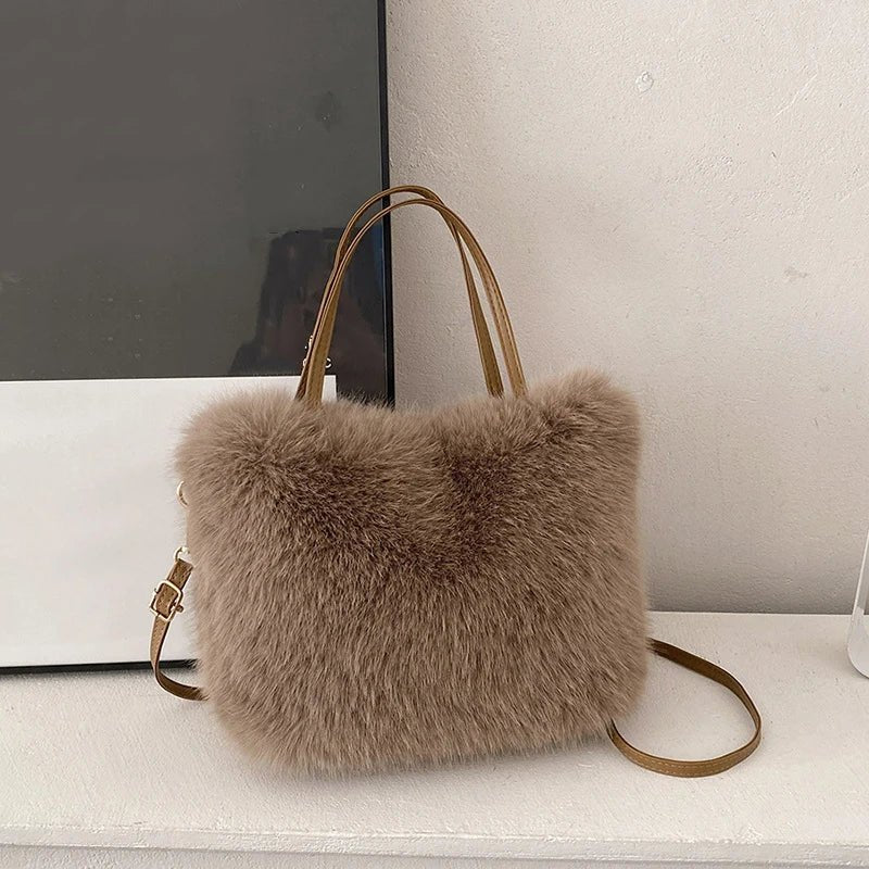 SOERA Maricar Faux Fur Crossbody Bag - Handbags - 3256807618181182-;yf1765284569911869151 Brown