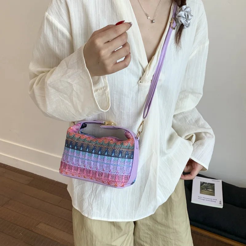 SOERA Raphaela Woven Raffia Sling Bag - Handbags - 1005009607229453-;xo1774869390937670802 Purple