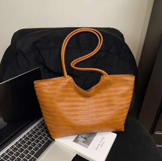 SOERA Riona Textured Weave Handbag - Handbags -  Light Brown