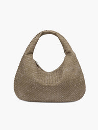 Faux Suede Woven Bag XL