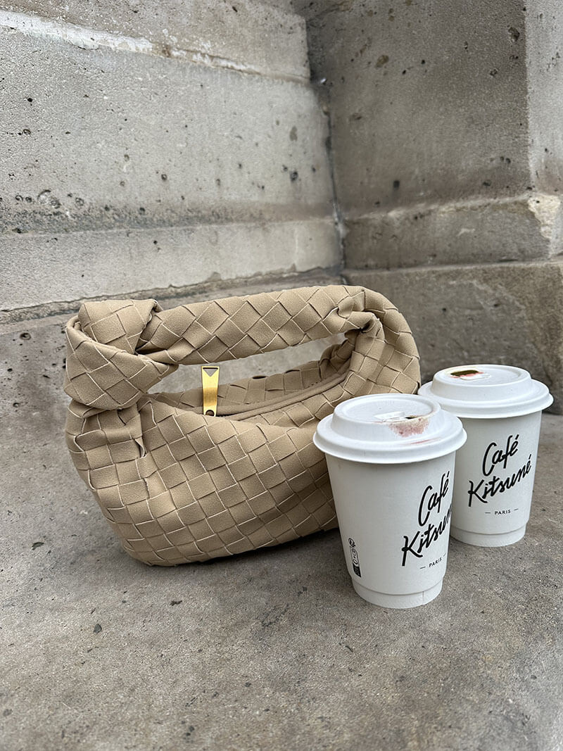 SOERA Woven Bag mini suede - Handbags - DBAD2-WK272006 Grey