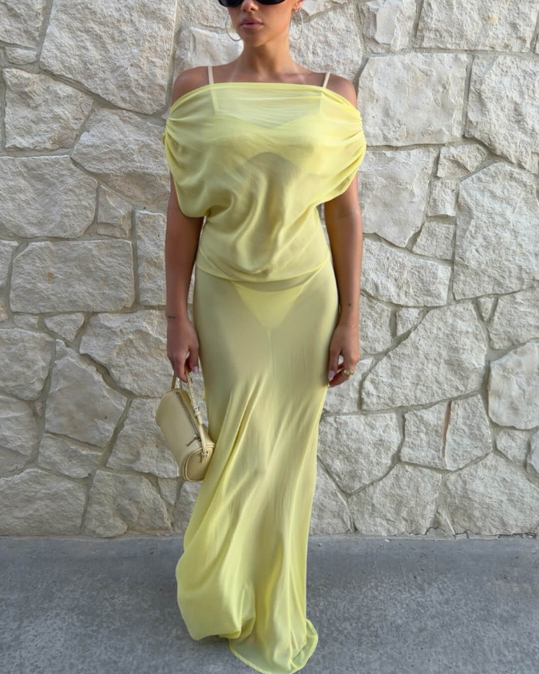 Robe maxi Iris dos nu en maille