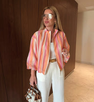 Eva veste bomber rayée
