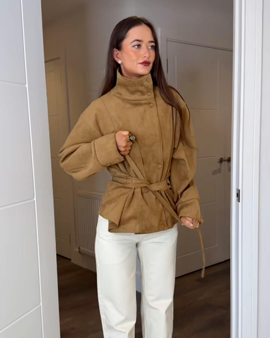 SOERA Anna Lace-Up Suede Jacket - Jacket - SOERA-595139-1-XS-92099 Camel XS