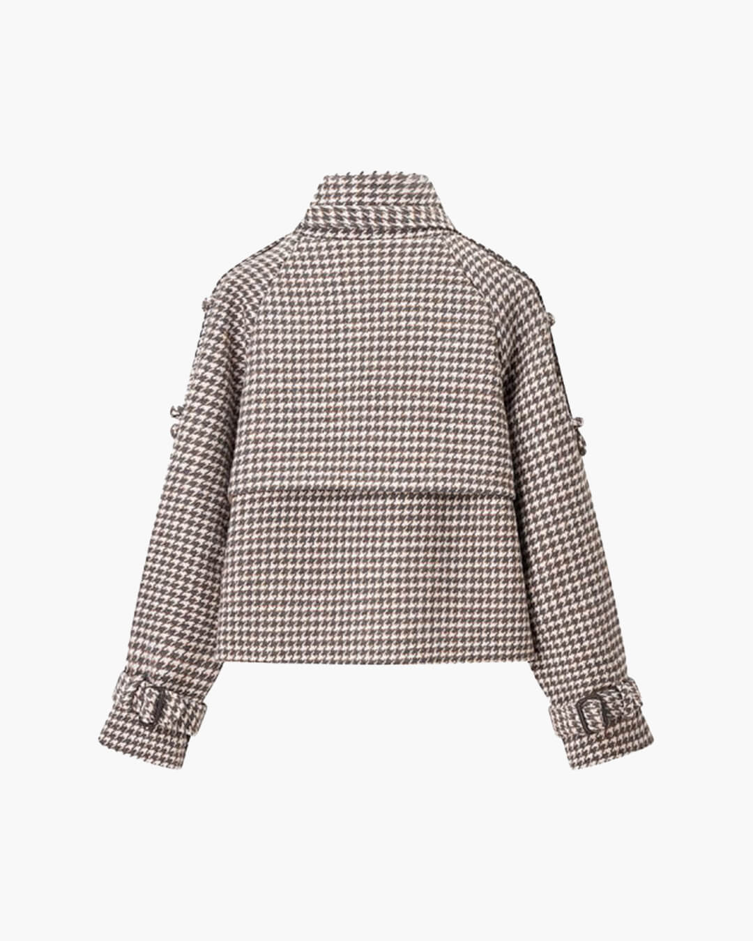SOERA Rose Plaid Trench Coat - Jacket -  Brown M