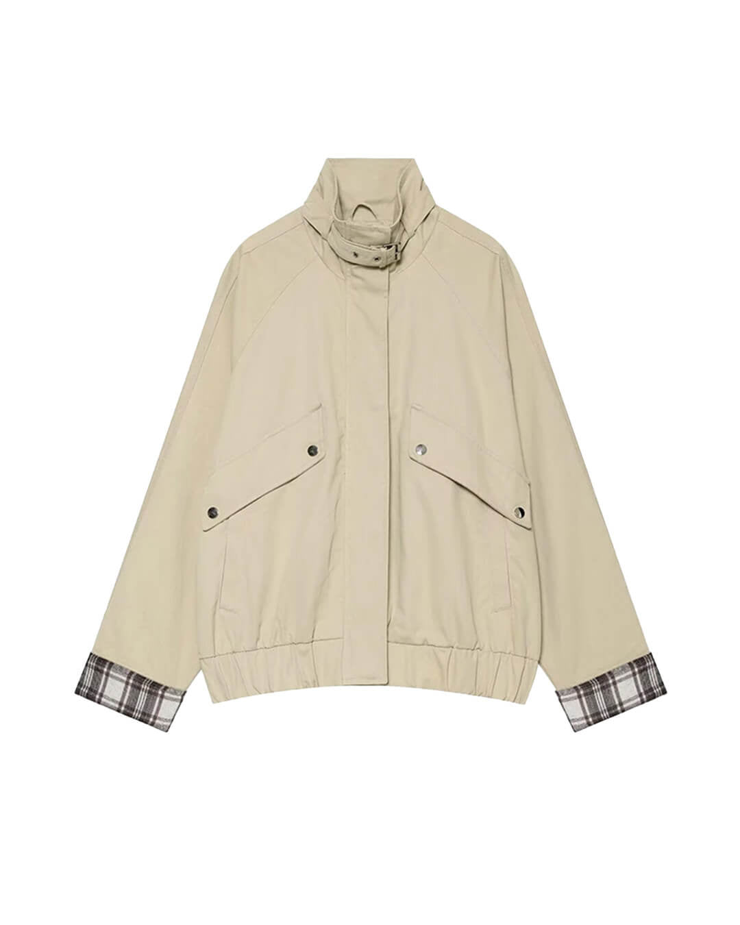 SOERA Runa Casual Stand Collar Jacket - Jacket - SOERA-704963-KHA-M-78755 Beige M