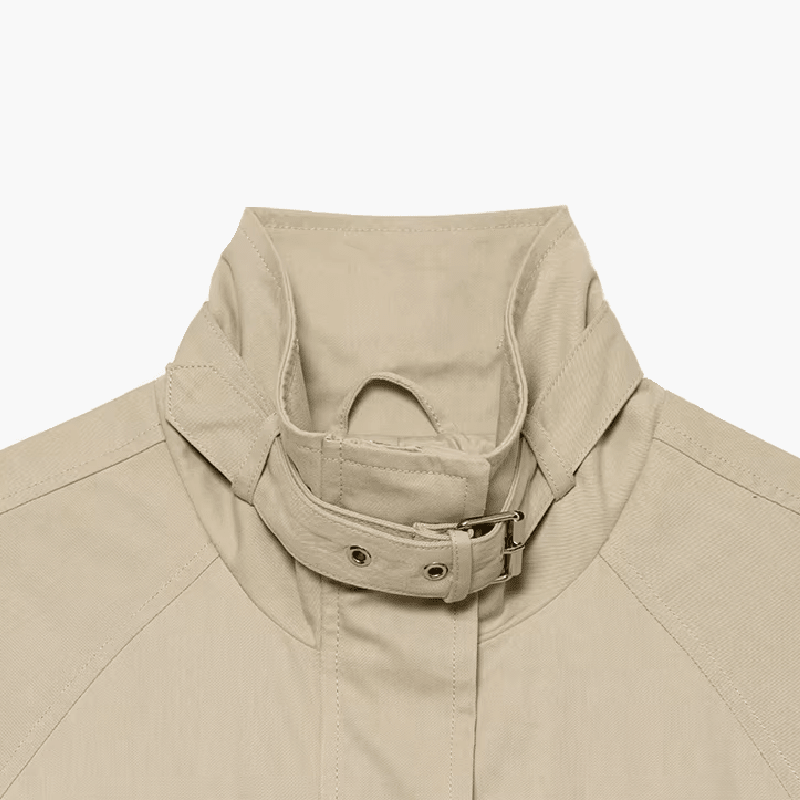SOERA Runa Casual Stand Collar Jacket - Jacket - SOERA-704963-KHA-M-78755 Khaki M