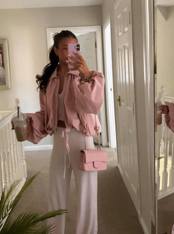 SOERA Sandra Cropped Balloon Sleeve Jacket - Jacket - SOERA-133763-PIN-M-77027 Pink M
